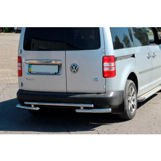 Rear Bar AK003-2 (2 pcs, stainless steel) Volkswagen Caddy 2004-2010 photo 1