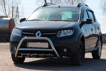 Renault Sandero 2013-2022 Front Bar WT003 (Stainless Steel) 60 mm photo 1
