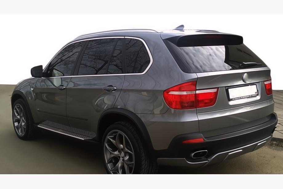 BMW X5 E70 2007-2013 Rear bumper diffuser (for 2007-2010 Base, paintable) Image