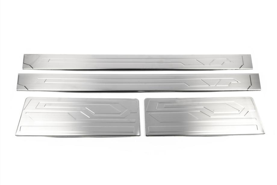 Ford Custom 2013-2022 Stainless Steel Door Sill Protectors OmsaLine 4 Doors Photo 5