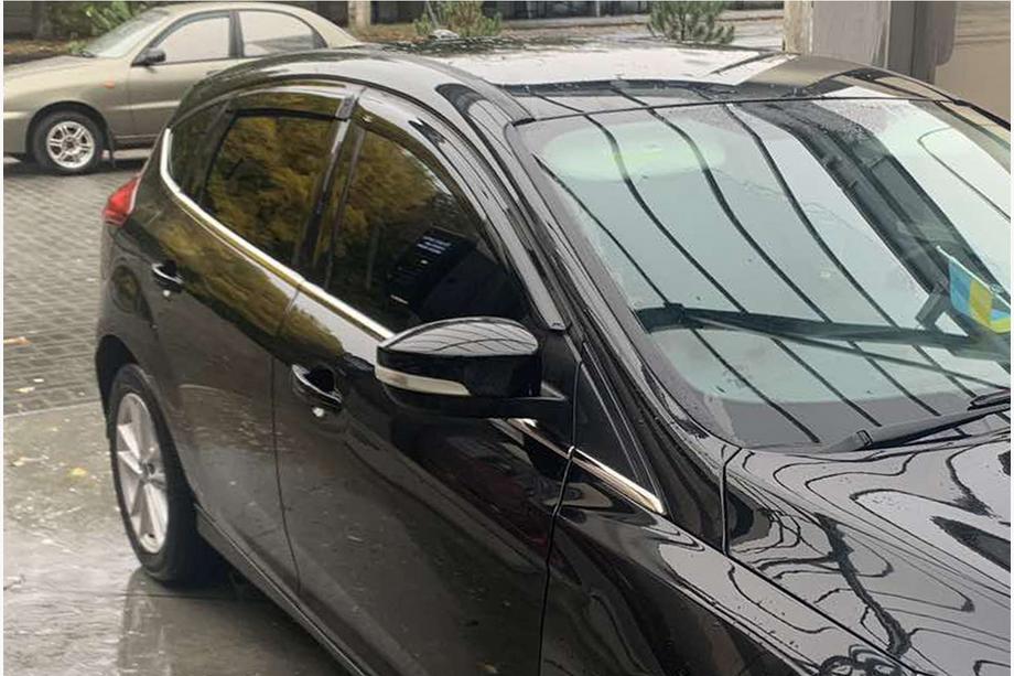 Ford Focus III 2011-2017 Window Lower Trim Stainless Steel (8 pcs) SW, Carmos - Turkish Stainless Steel Image
