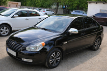 Hyundai Accent 2006-2010 Mirror Covers (2 pcs, plastic) photo 1