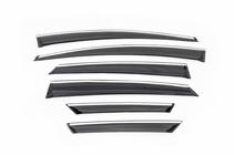 Ford Focus III 2011-2017 Chrome Window Deflectors (6 pcs, Sunflex) Hatchback photo 3