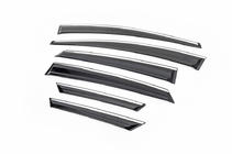 Ford Focus III 2011-2017 Chrome Window Deflectors (6 pcs, Sunflex) Hatchback photo 4