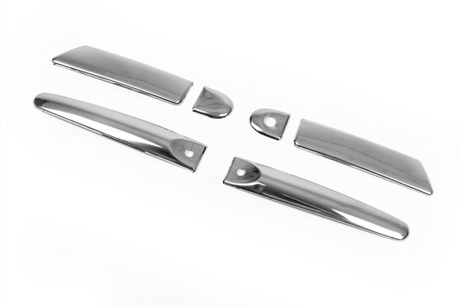 Nissan Juke 2010-2019 Chrome Door Handle Covers (4 pcs) Without Chip, OmsaLine - Italian Stainless Steel Photo 11