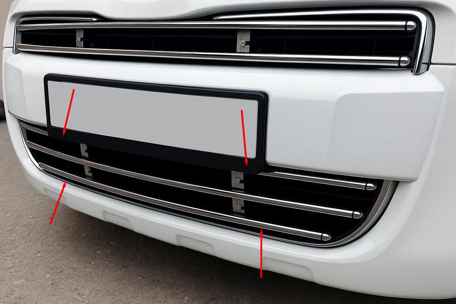 Peugeot Partner Tepee 2008-2018 Full Grille (Stainless Steel) 2008-2012 Image