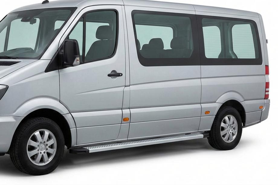 Volkswagen Crafter 2006-2016 Side Steps Maya V2 (2 pcs, Aluminum) Image