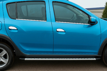 Renault Sandero 2007-2013 Exterior window trim stainless steel (4 pcs) photo 1