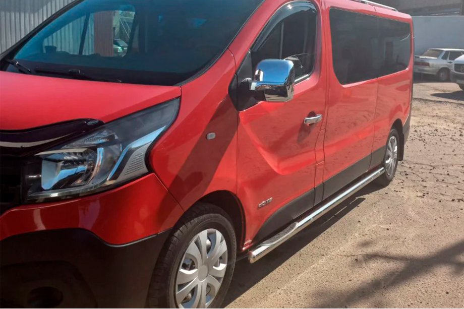 Renault Trafic 2001–2015 Side Bars BB002 (2 pcs, Stainless Steel) 60 mm, long wheelbase Photo 5