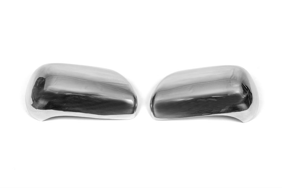 Toyota Land Cruiser Prado 120 2002-2009 Mirror Covers (2 pcs, Stainless Steel) Carmos - Turkish Stainless Steel Photo 3