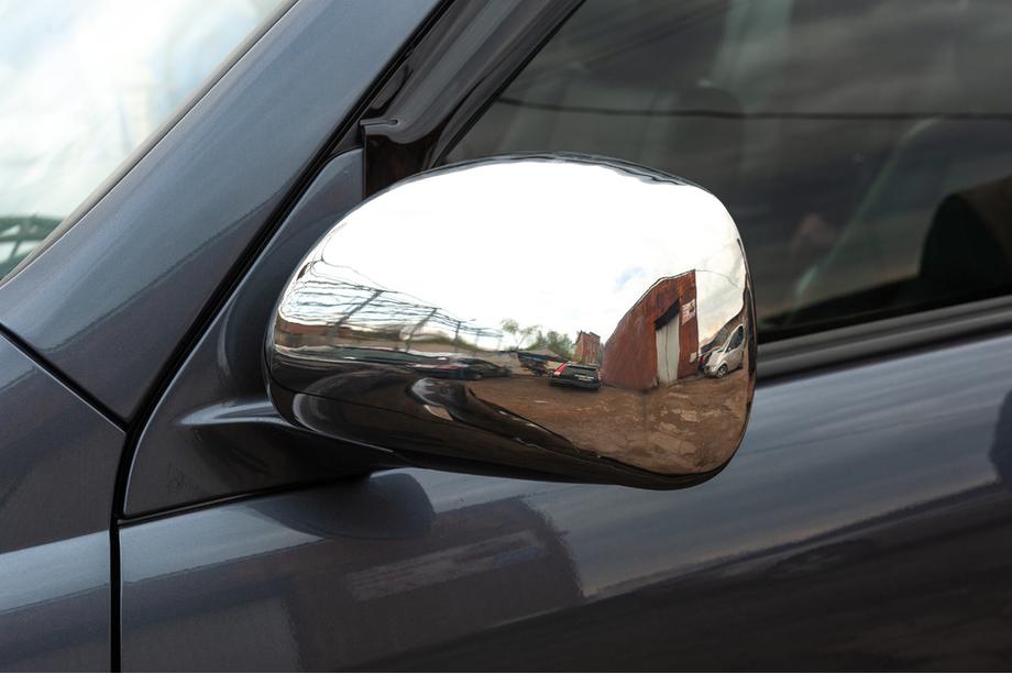 Toyota Land Cruiser Prado 120 2002-2009 Mirror Covers (2 pcs, Stainless Steel) Carmos - Turkish Stainless Steel Photo 6