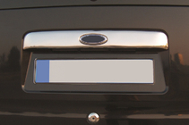 Ford Connect 2006–2009 Chrome trim above license plate (fits on original, with logo cutout, stainless steel) OmsaLine - Italian Stainless Steel photo 1