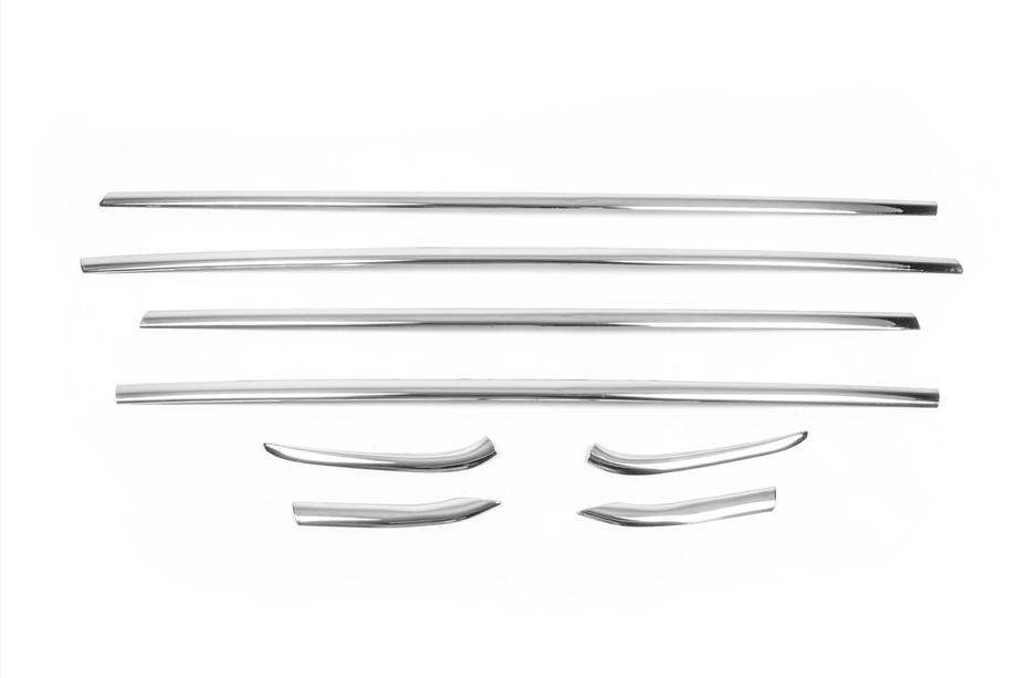 Ford Fiesta 2008-2017 Window Trim Stainless Steel (8 pcs) Carmos - Turkish Stainless Steel Photo 2
