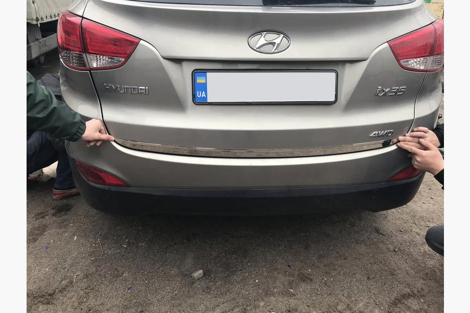 Hyundai IX-35 2010-2015 Trunk trim stainless steel ABS Plastic Photo 3