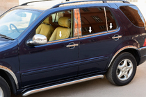 Mercedes ML W163 1997-2005 Exterior Window Trim Stainless Steel (6 pcs) OmsaLine - Italian Stainless Steel photo 1