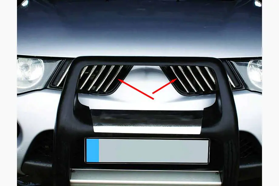 Mitsubishi L200 2006-2015 Chrome Grille Covers (14 pcs, Stainless Steel) Photo 2