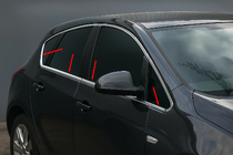 Opel Astra J 2009-2015 Window Lower Trim Chrome (Hatchback, 8 pcs, Stainless Steel) photo 1