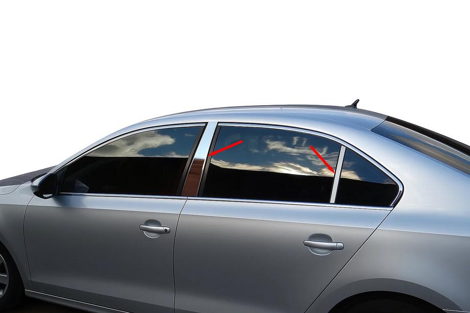Volkswagen Jetta 2011-2018 Stainless Steel Door Pillar Trim Image