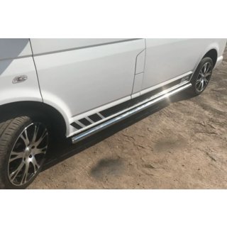 Side Bars (2 pcs, Stainless Steel) Volkswagen T5 Caravelle 2004-2010 photo 1