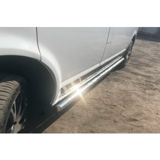 Side Bars (2 pcs, Stainless Steel) Volkswagen T5 Caravelle 2004-2010 photo 3