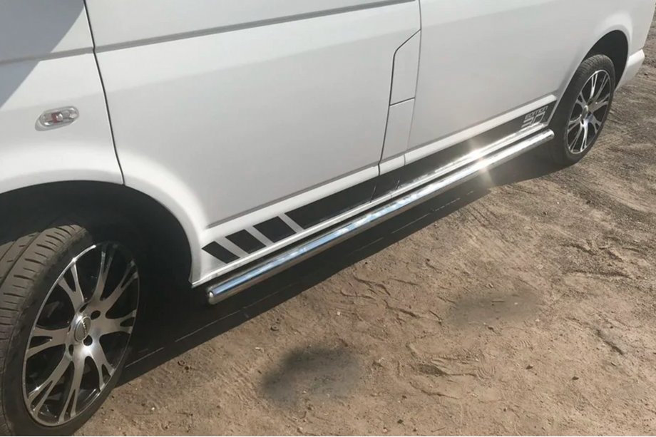 Volkswagen T5 Multivan 2003–2010 Side Bars (2 pcs, Stainless Steel) 60mm, Long Wheelbase Photo 1