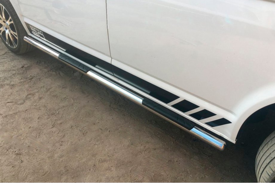 Volkswagen T5 Multivan 2003–2010 Side Bars (2 pcs, Stainless Steel) 60mm, Long Wheelbase Photo 8