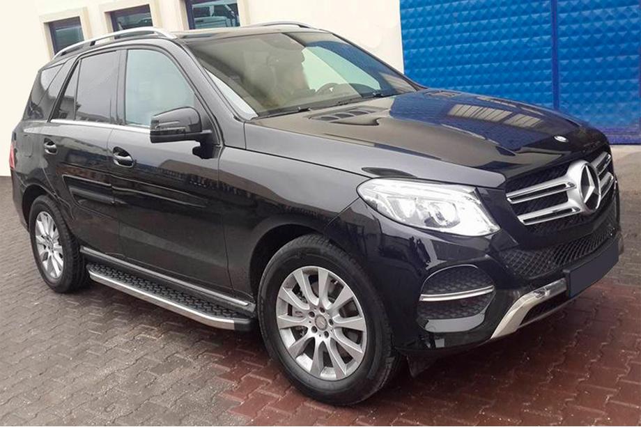 Mercedes GLE/ML class W166 2011-2018 Side Steps BlackLine (2 pcs, Aluminum) Photo 1