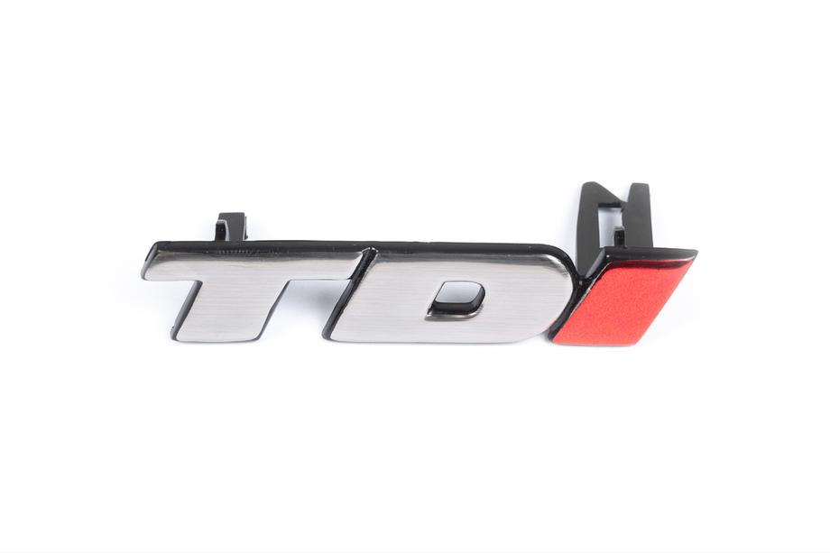 Volkswagen T4 Transporter 1990-2003 Grille Badge TDI OEM Style, I - Red Photo 5