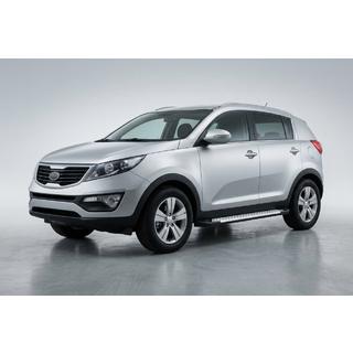 Side Steps Allmond Grey (2 pcs, Aluminum) Kia Sportage 2010-2015 photo 1
