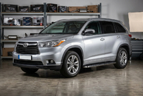 Toyota Highlander 2013-2019 Side Steps Maydos V1 (2 pcs, Aluminum & Stainless Steel) photo 1