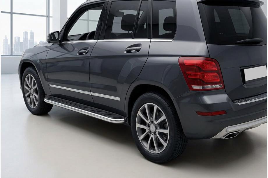 Mercedes GLK class X204 2008-2015 Side Steps Maydos V1 (2 pcs, Aluminum & Stainless Steel) Photo 1