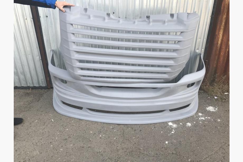 Volkswagen Crafter 2006-2016 Front Bumper 2012↗ (USA-style, primed for painting) Photo 2