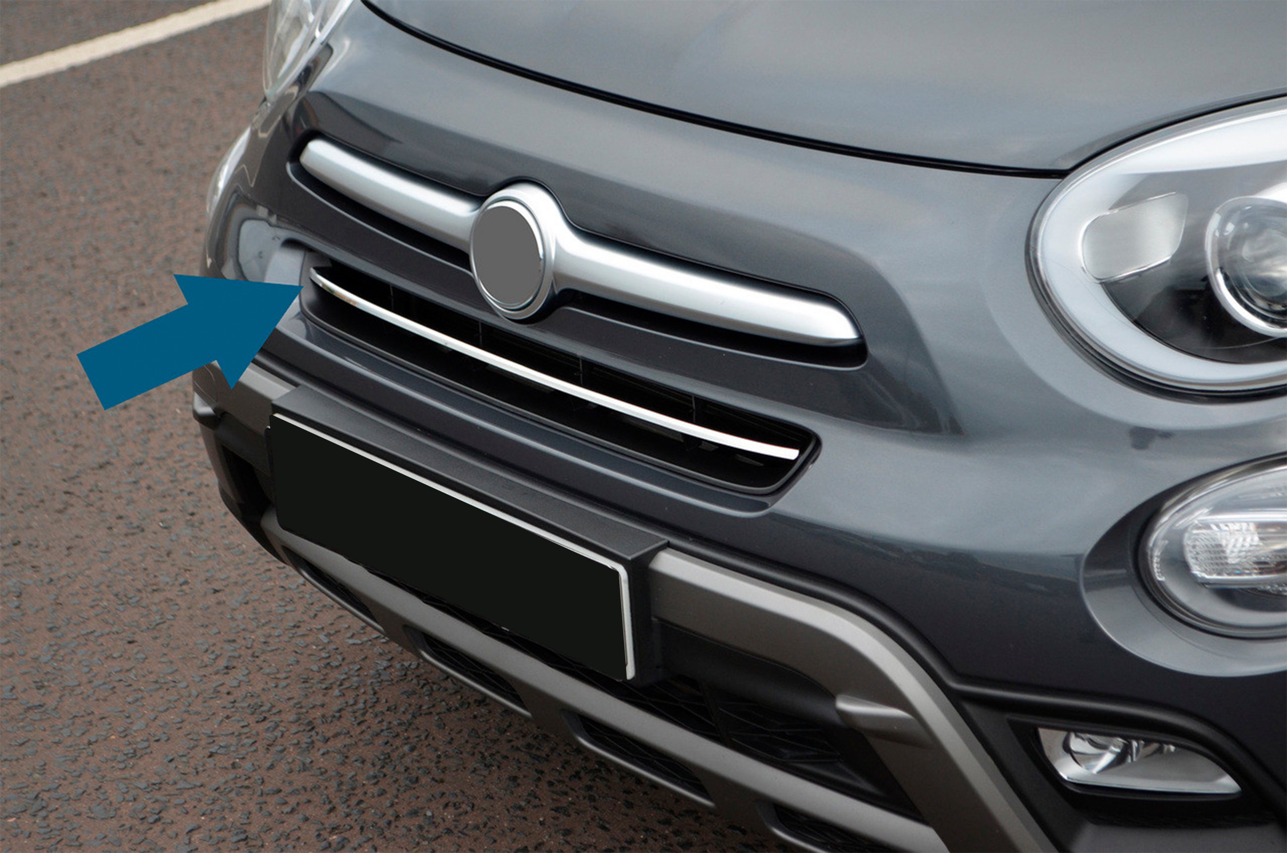 Chrome Mirror Finish Rear Bumper Sill Cover Protector For Fiat 500X 2016-2023 | Stainless Steel Guard | Rust-Resistant & Easy Install