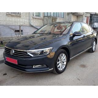 Stainless Steel Front Bumper Protectors (2015-2018, 3 pcs) Volkswagen Passat B8 2015-2023 photo 1