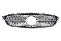 Mercedes C-class W205 2014-2021 Front Grille Diamond Silver (for Avantgarde/AMG-Line/C43 AMG) photo 10
