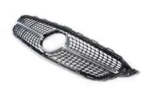 Mercedes C-class W205 2014-2021 Front Grille Diamond Silver (for Avantgarde/AMG-Line/C43 AMG) photo 9
