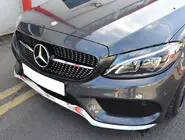 Mercedes C-class W205 2014-2021 Front Grille Diamond Silver (for Avantgarde/AMG-Line/C43 AMG) photo 16