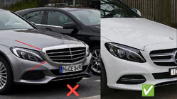 Mercedes C-class W205 2014-2021 Front Grille Diamond Silver (for Avantgarde/AMG-Line/C43 AMG) photo 6