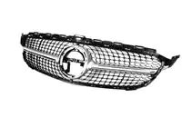 Mercedes C-class W205 2014-2021 Front Grille Diamond Silver (for Avantgarde/AMG-Line/C43 AMG) photo 13