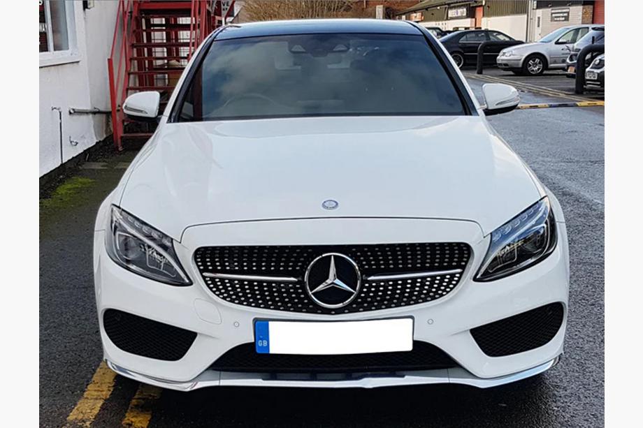 Mercedes C-class W205 2014-2021 Front Grille Diamond Silver (for Avantgarde/AMG-Line/C43 AMG) 2014-2018, without camera Photo 17