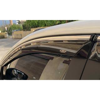 Window deflectors with chrome trim (Niken, 4 pcs) Nissan Qashqai 2014-2021 photo 2