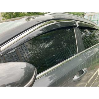 Window Deflectors with Chrome Trim (4 pcs, Niken) Kia Sportage 2015-2021 photo 1