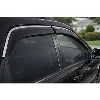 Window deflectors with chrome trim (4 pcs, Niken) photo 2