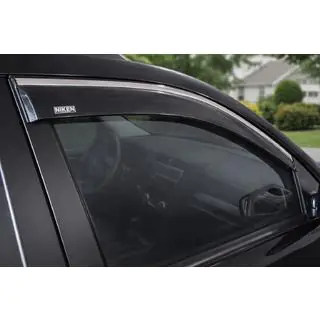 Window deflectors with chrome trim (4 pcs, Niken) photo 3