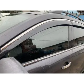 Window deflectors with chrome trim (4 pcs, Niken) photo 2