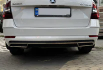 Skoda Octavia III A7 2013-2019 Rear diffuser surround trim (2013-2017, stainless steel) photo 8