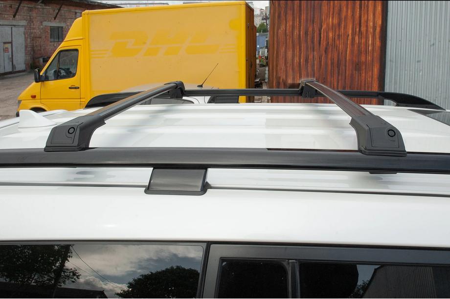 BMW X3 E83 2003-2010 Roof bars for railings without lock Flybar V1 (2 pcs) up to 140 cm, black Photo 12
