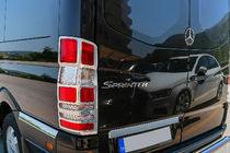 Mercedes Sprinter W906 2006–2018 Chrome Tail Light Covers (2 pcs, Stainless Steel) photo 2