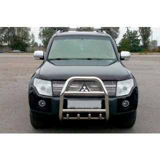 Bull Bar QT007 (Stainless Steel) Mitsubishi Pajero Wagon III 1999-2006 photo 1