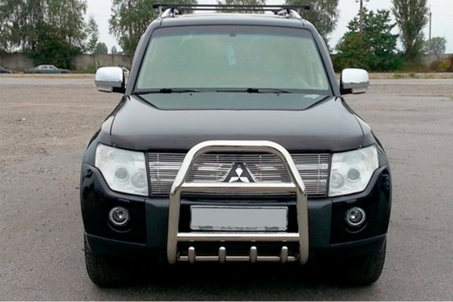 Mitsubishi Pajero Wagon III 1999-2006 Bull Bar QT007 (Stainless Steel) Photo 1